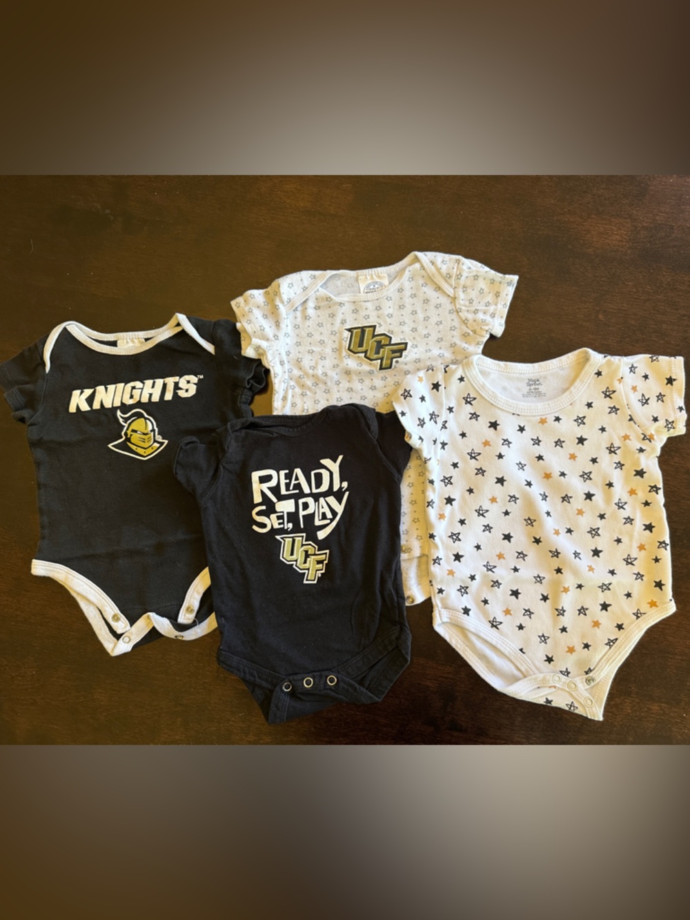 UCF Knights Black & Gold Baby Bodysuit Set